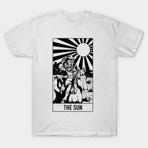 The Sun Cowgirl Tarot Card T-Shirt by BurgandyBalloons